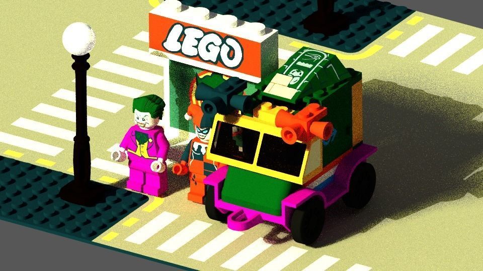 LEGO Joker And Harley Quinn Low-poly 3D model_5