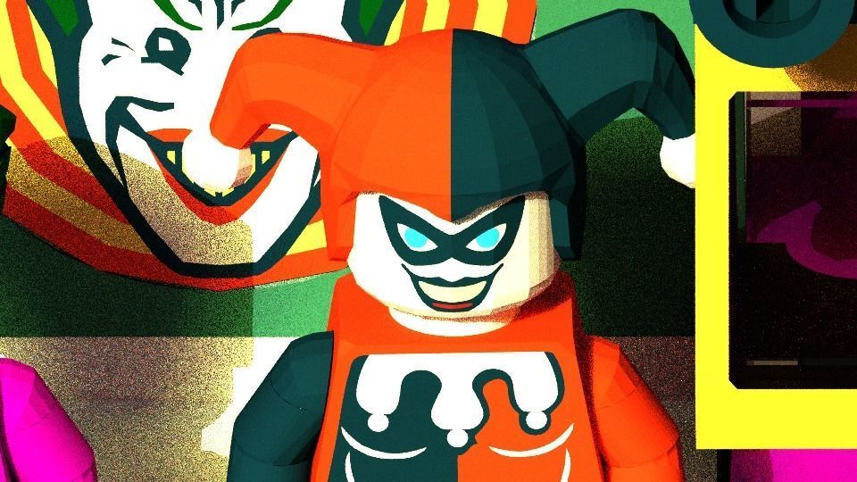 LEGO Joker And Harley Quinn Low-poly 3D model_3