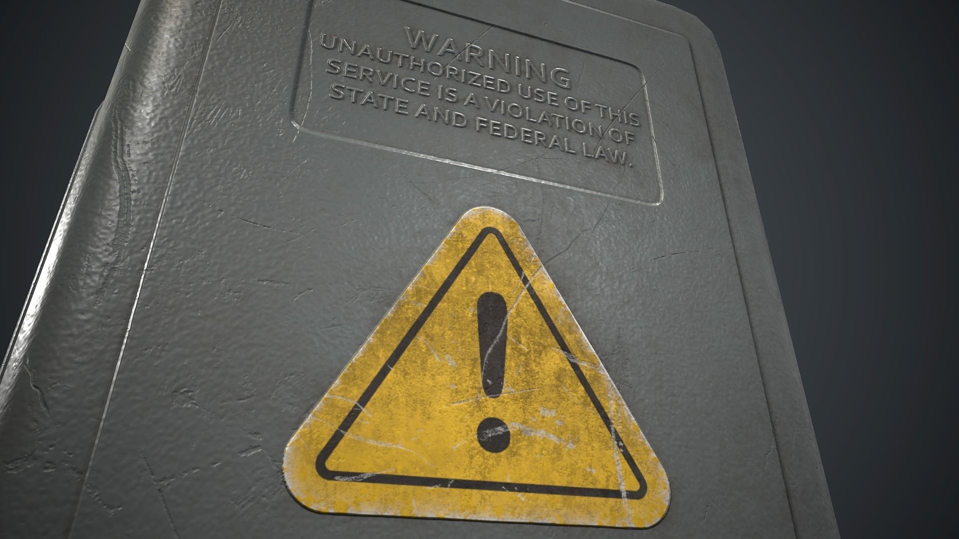 Electric Box 1 PBR Game Ready Low-poly 3D model_8