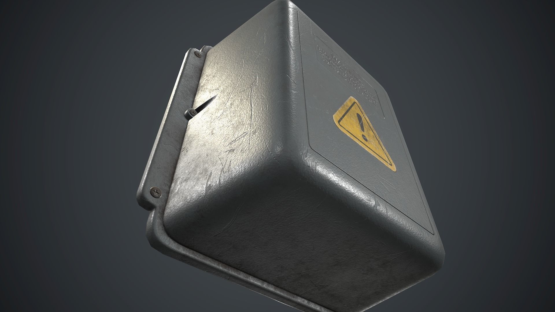 Electric Box 1 PBR Game Ready Low-poly 3D model_6