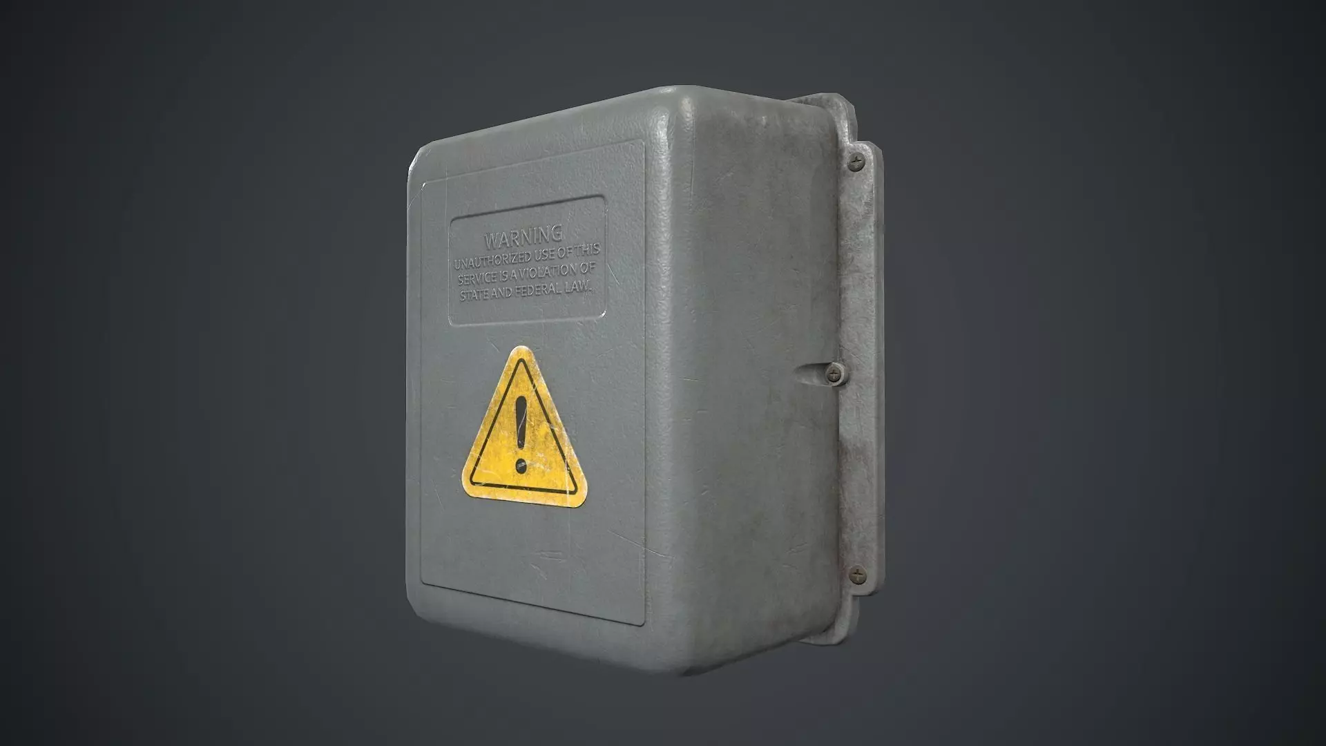 Electric Box 1 PBR Game Ready Low-poly 3D model_0