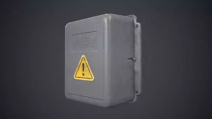 Electric Box 1 PBR Game Ready Low-poly 3D model