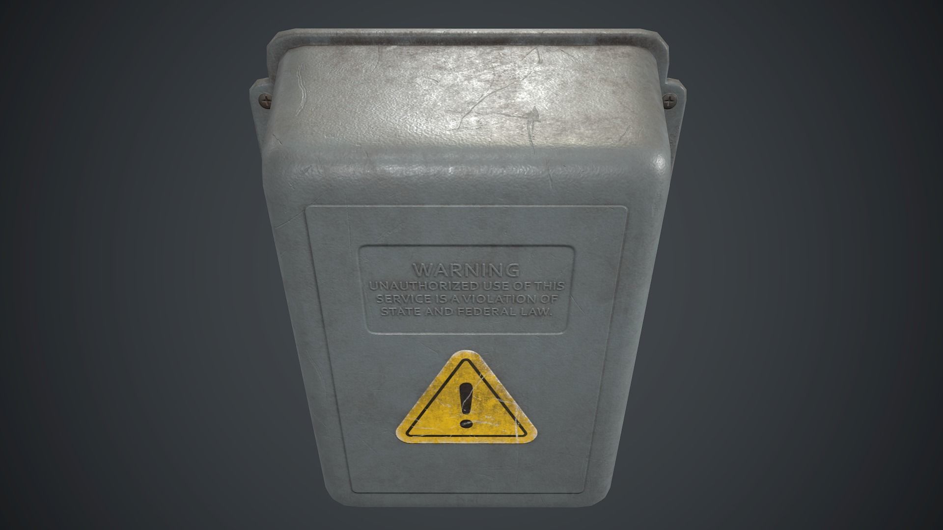 Electric Box 1 PBR Game Ready Low-poly 3D model_7