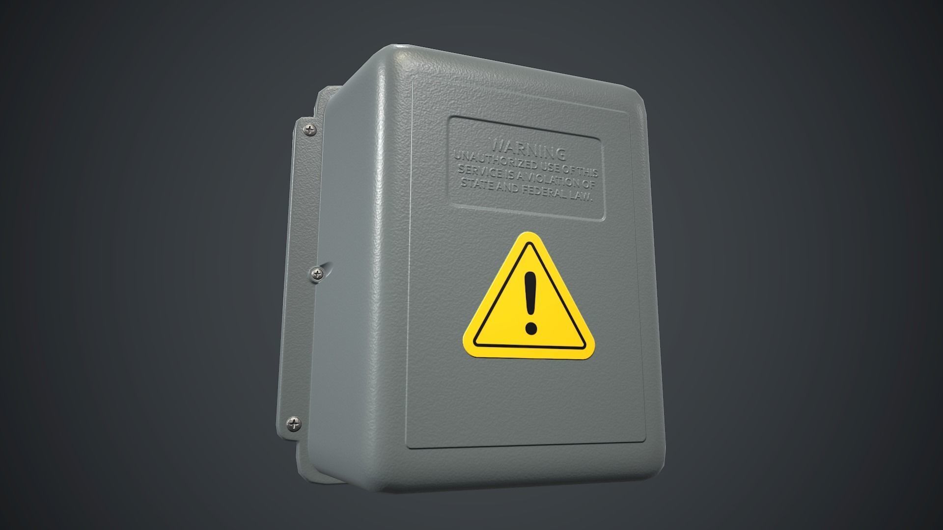 Electric Box 1 PBR Game Ready Low-poly 3D model_9