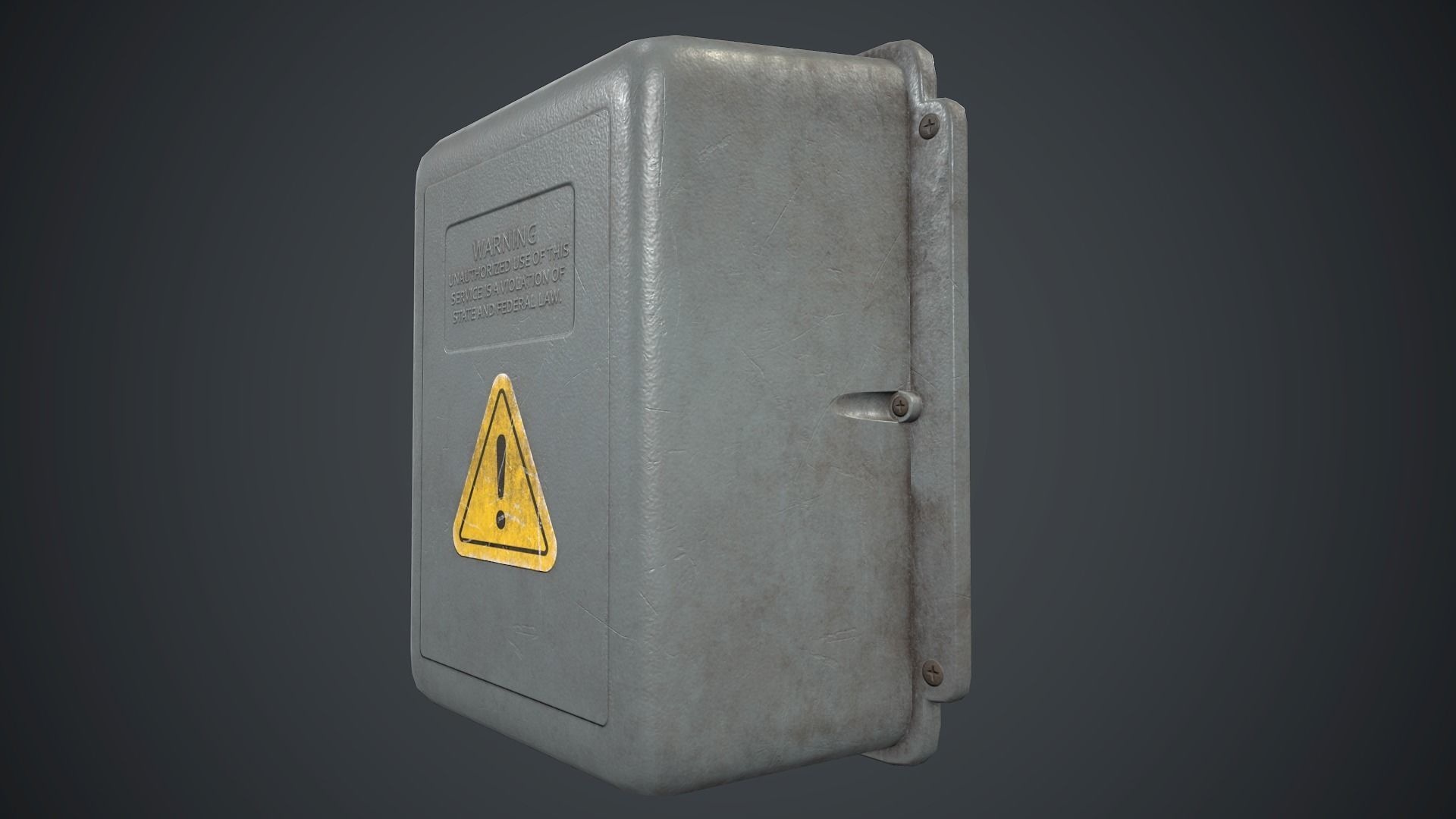 Electric Box 1 PBR Game Ready Low-poly 3D model_1