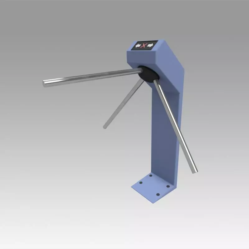 Turnstile blue tripod 3D model