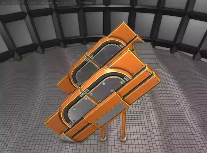 Sci-Fi Stairs - 24 - Orange Version