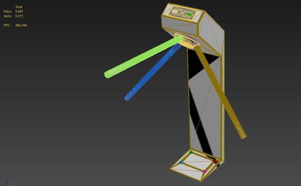 Turnstile tripod Trilock set  3D model_53