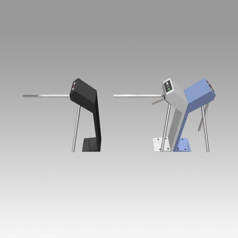 Turnstile tripod Trilock set  3D model_2