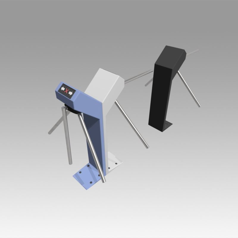 Turnstile tripod Trilock set  3D model_5