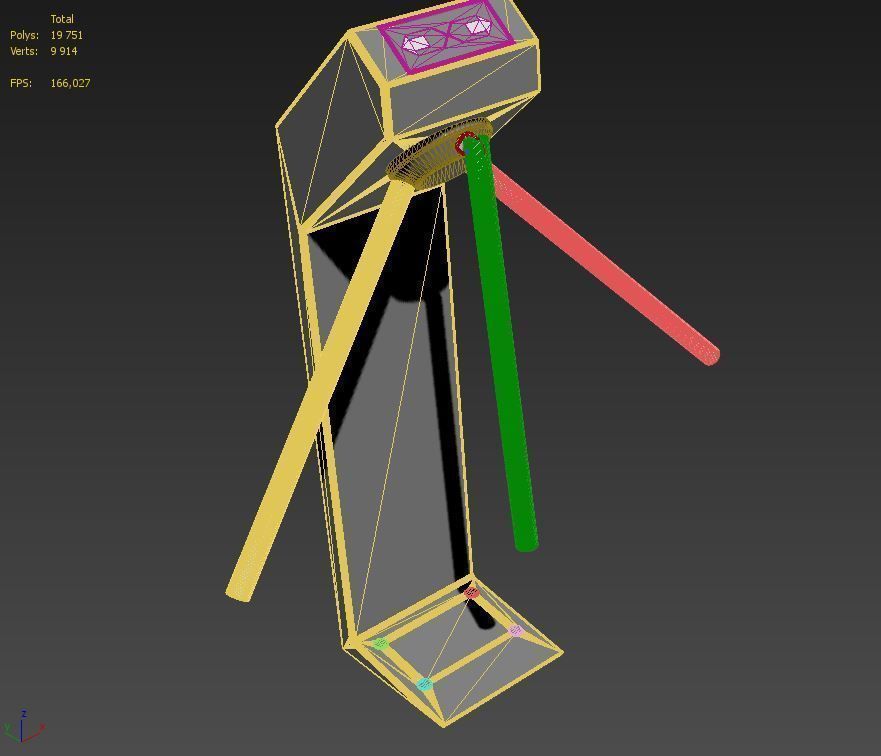 Turnstile tripod Trilock set  3D model_71
