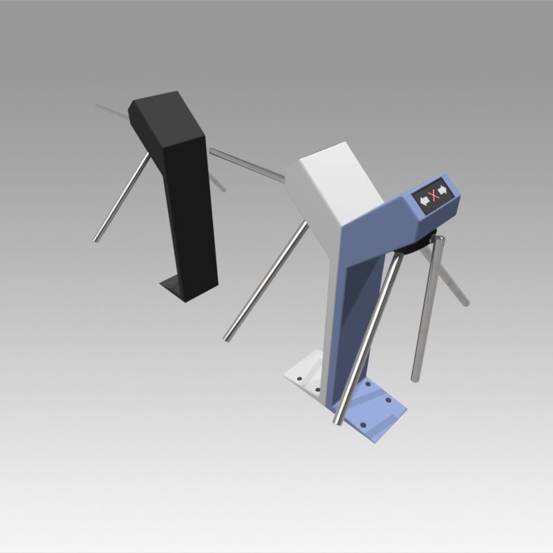 Turnstile tripod Trilock set  3D model_3