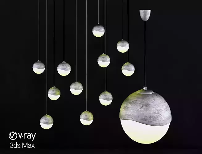 GRAPES ASSORTED PENDANT Designed by Robert Sonneman 3D model