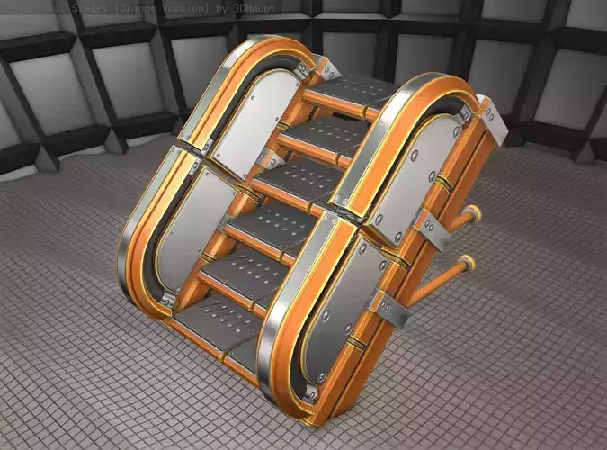 Sci-Fi Stairs - 29 - Orange  Version