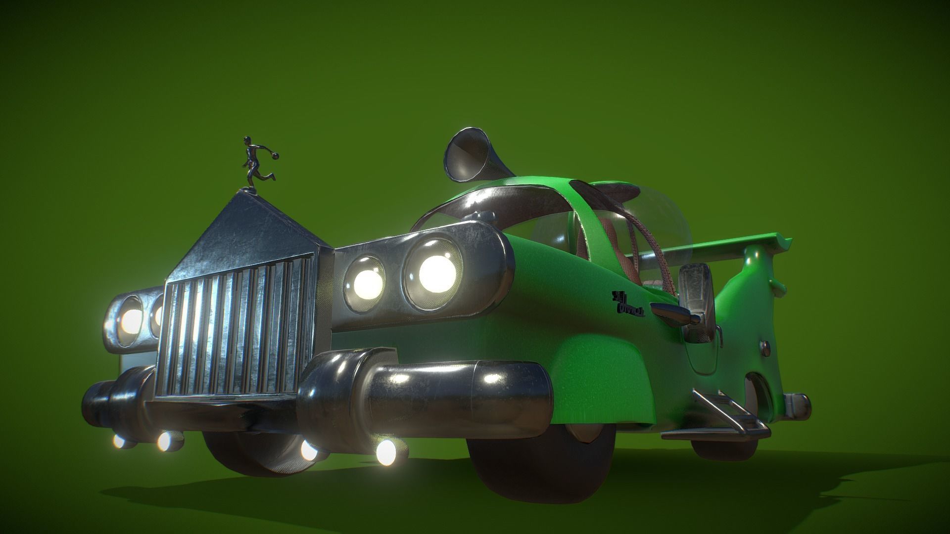 Homer Car Low-poly 3D model_5