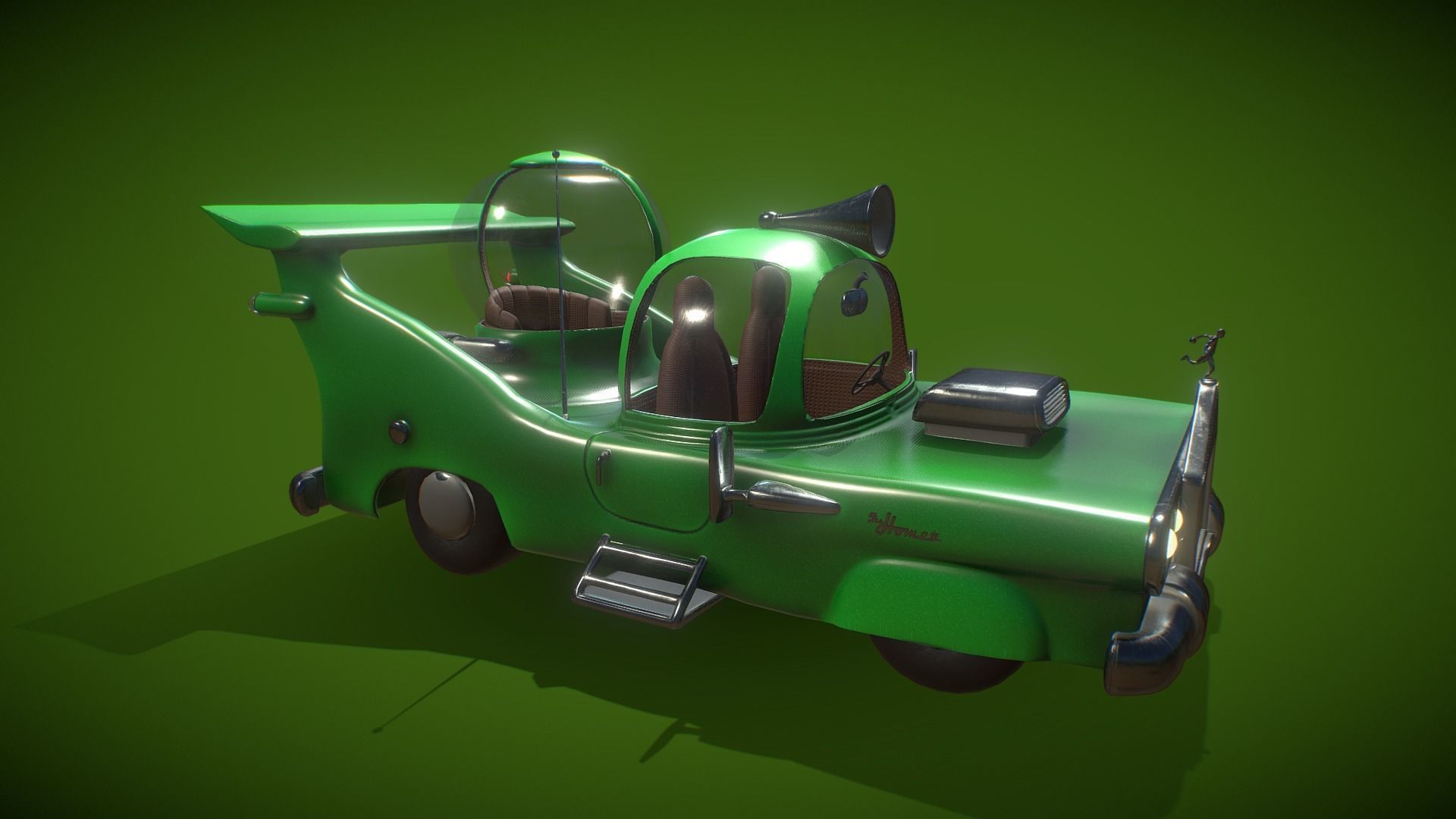 Homer Car Low-poly 3D model_4