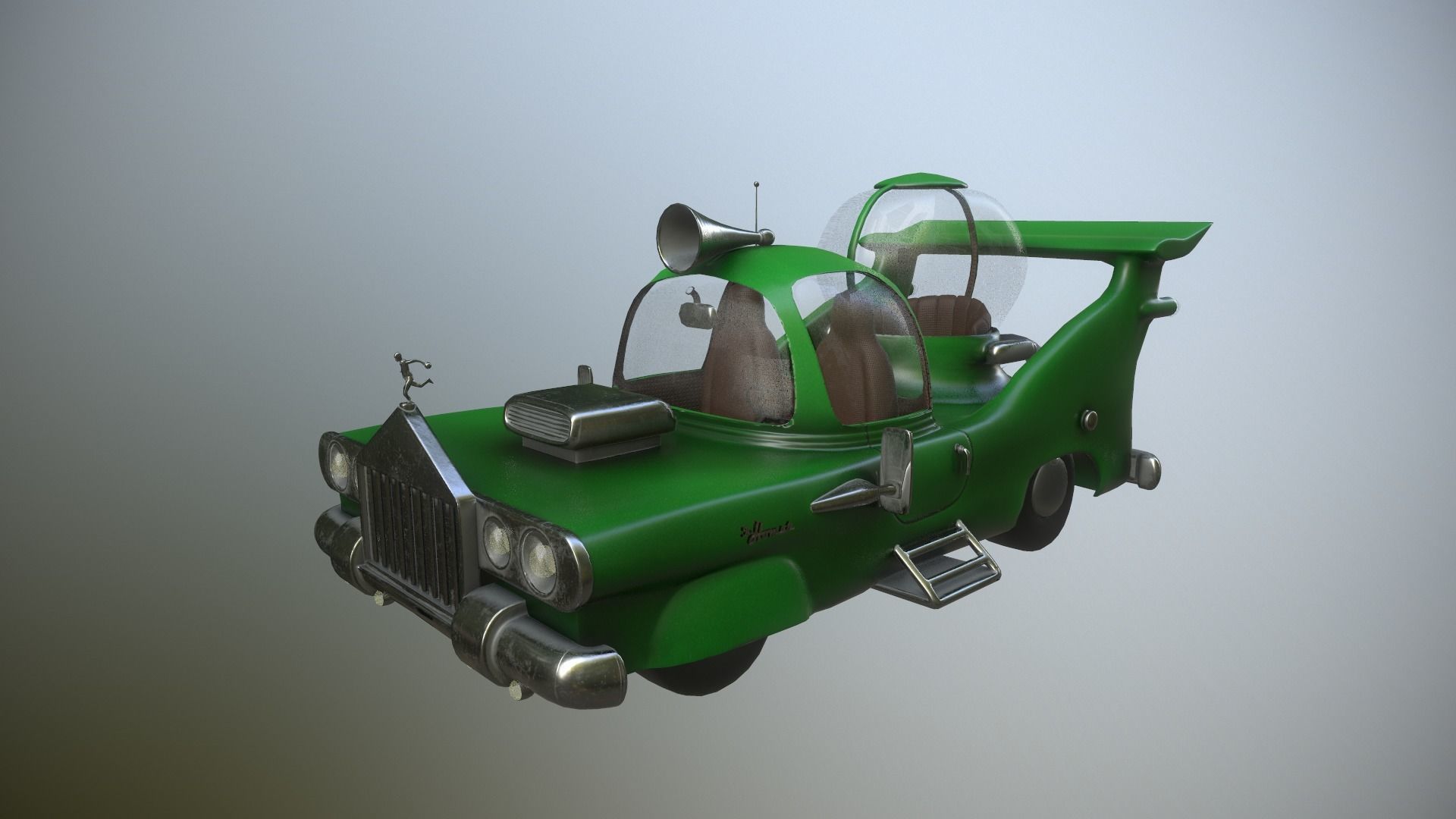 Homer Car Low-poly 3D model_13