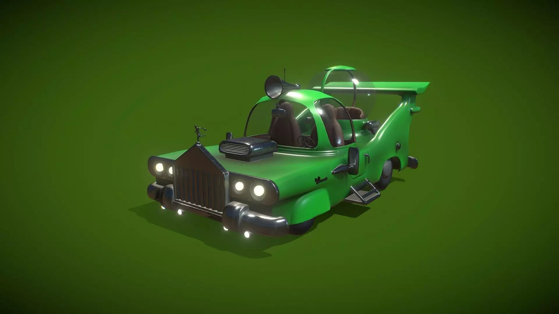 Homer Car Low-poly 3D model_0