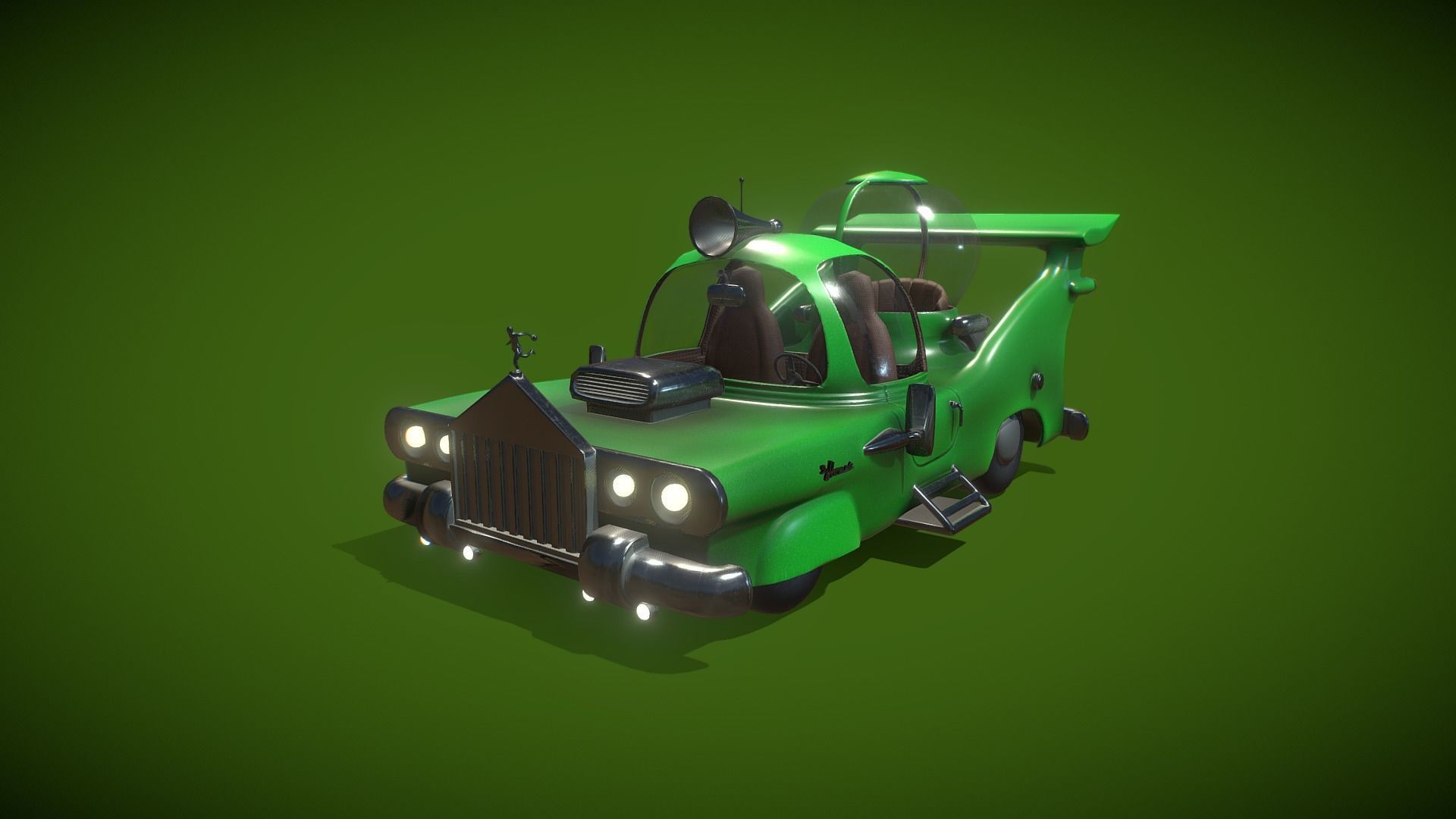 Homer Car Low-poly 3D model_3