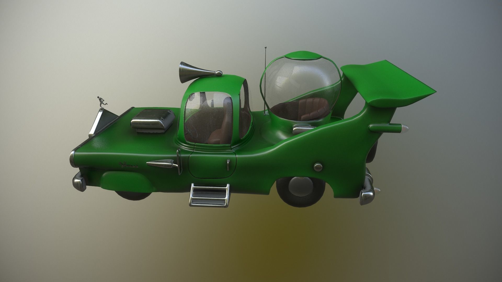 Homer Car Low-poly 3D model_11