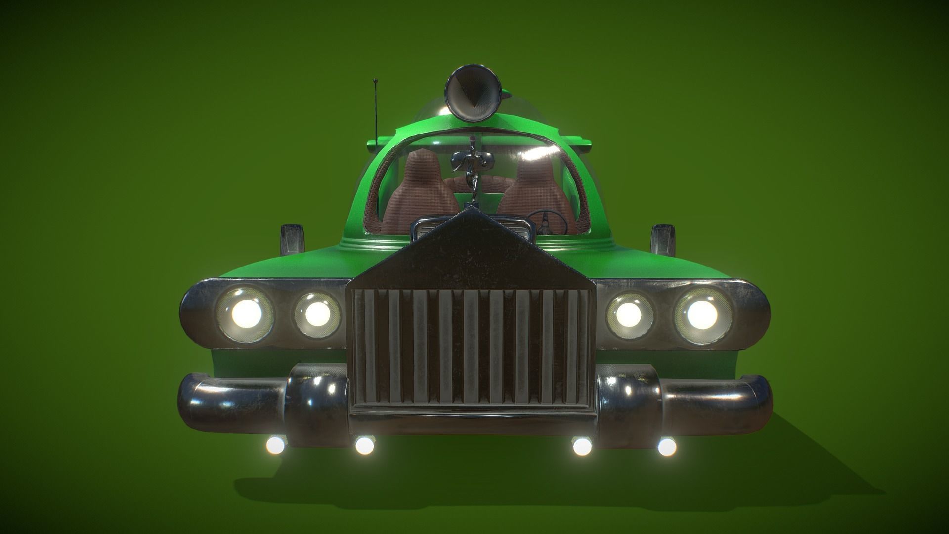 Homer Car Low-poly 3D model_7