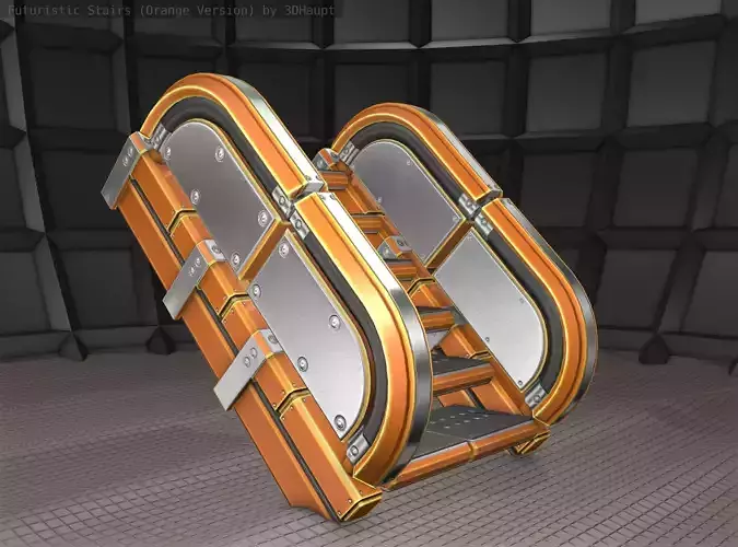 Sci-Fi Stairs - 30 - Orange Version 