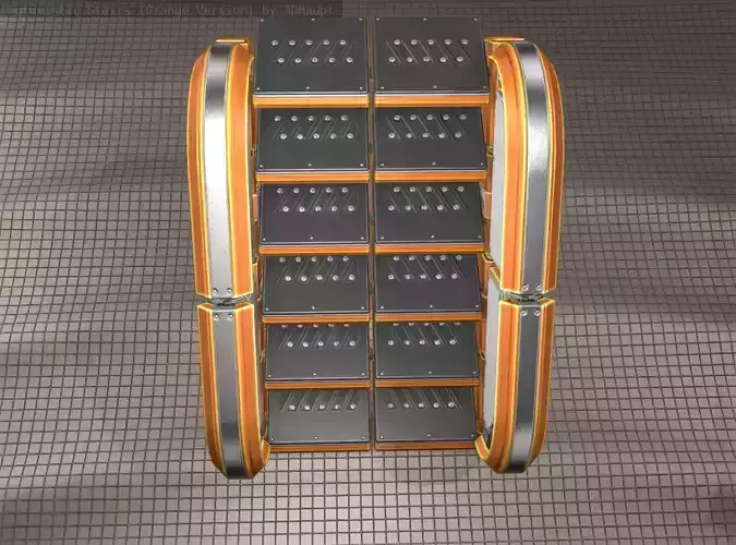 Sci-Fi Stairs - 32- Orange Version