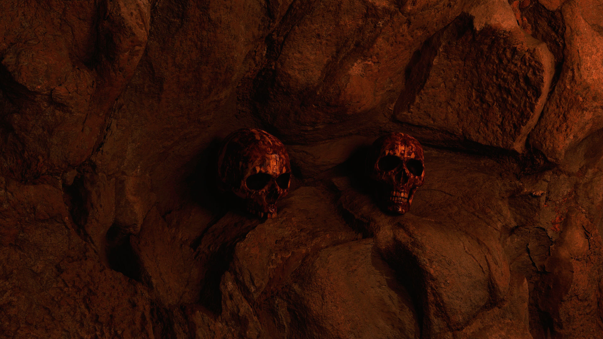 Human Skulls Low-poly 3D model_2