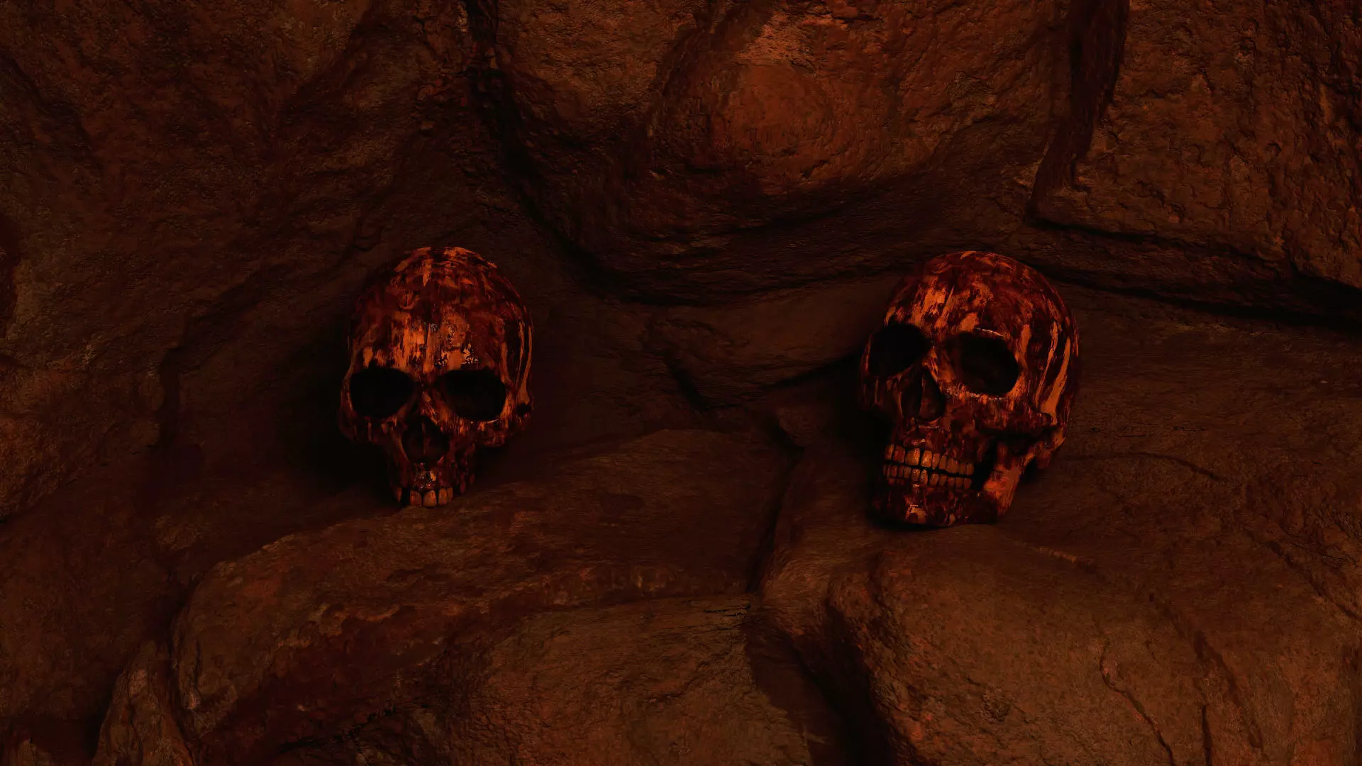 Human Skulls Low-poly 3D model_0