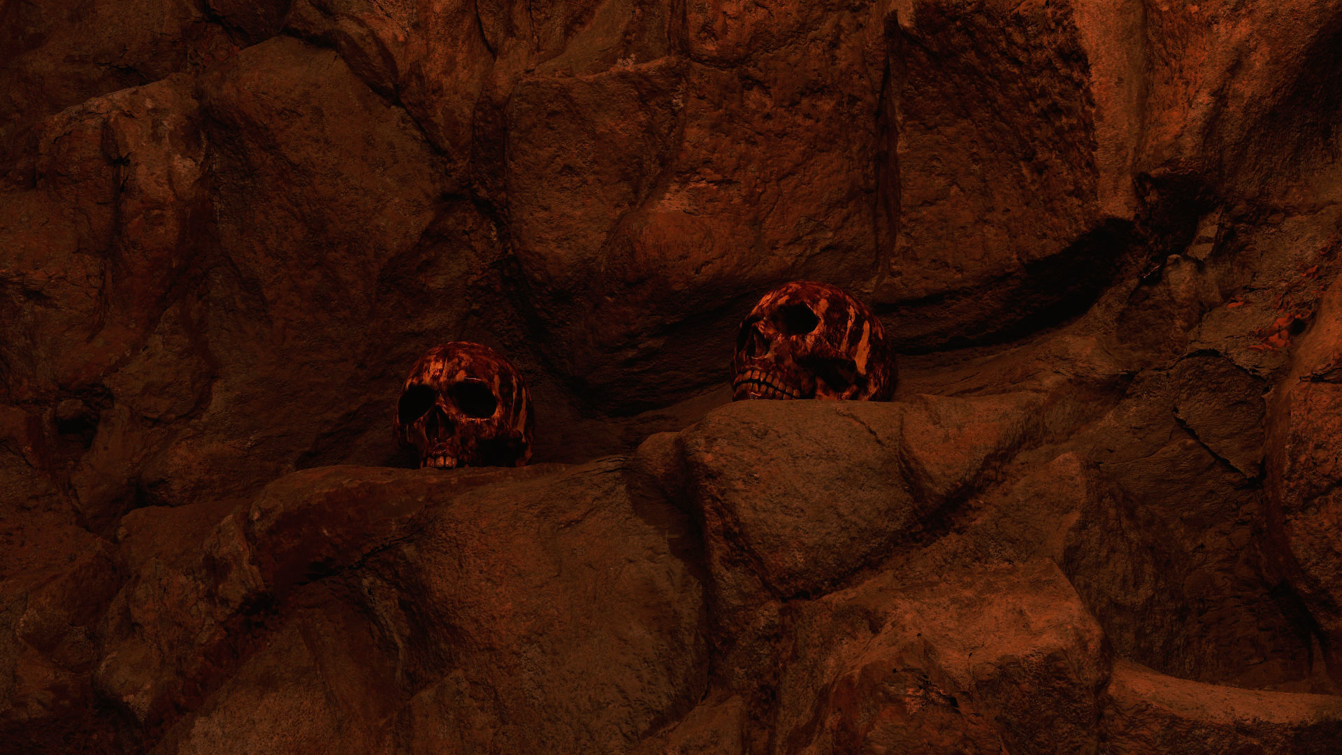 Human Skulls Low-poly 3D model_1