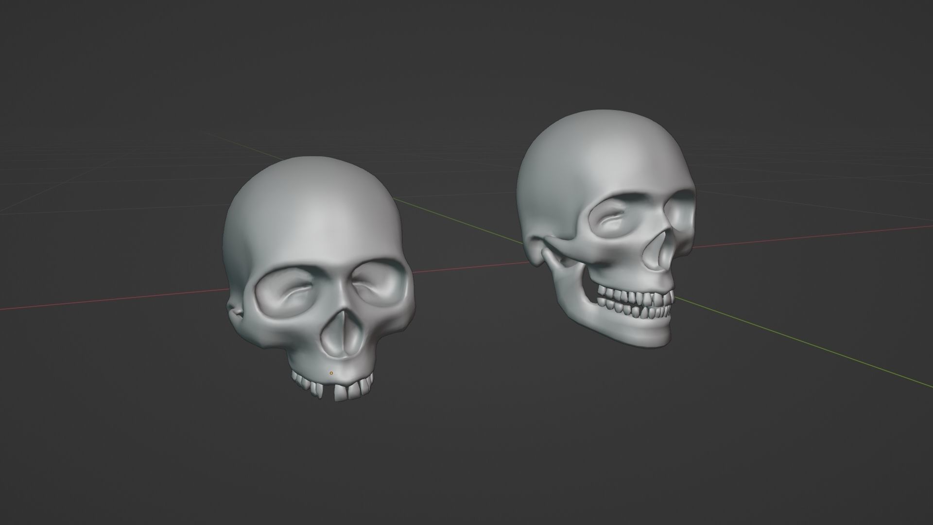 Human Skulls Low-poly 3D model_18