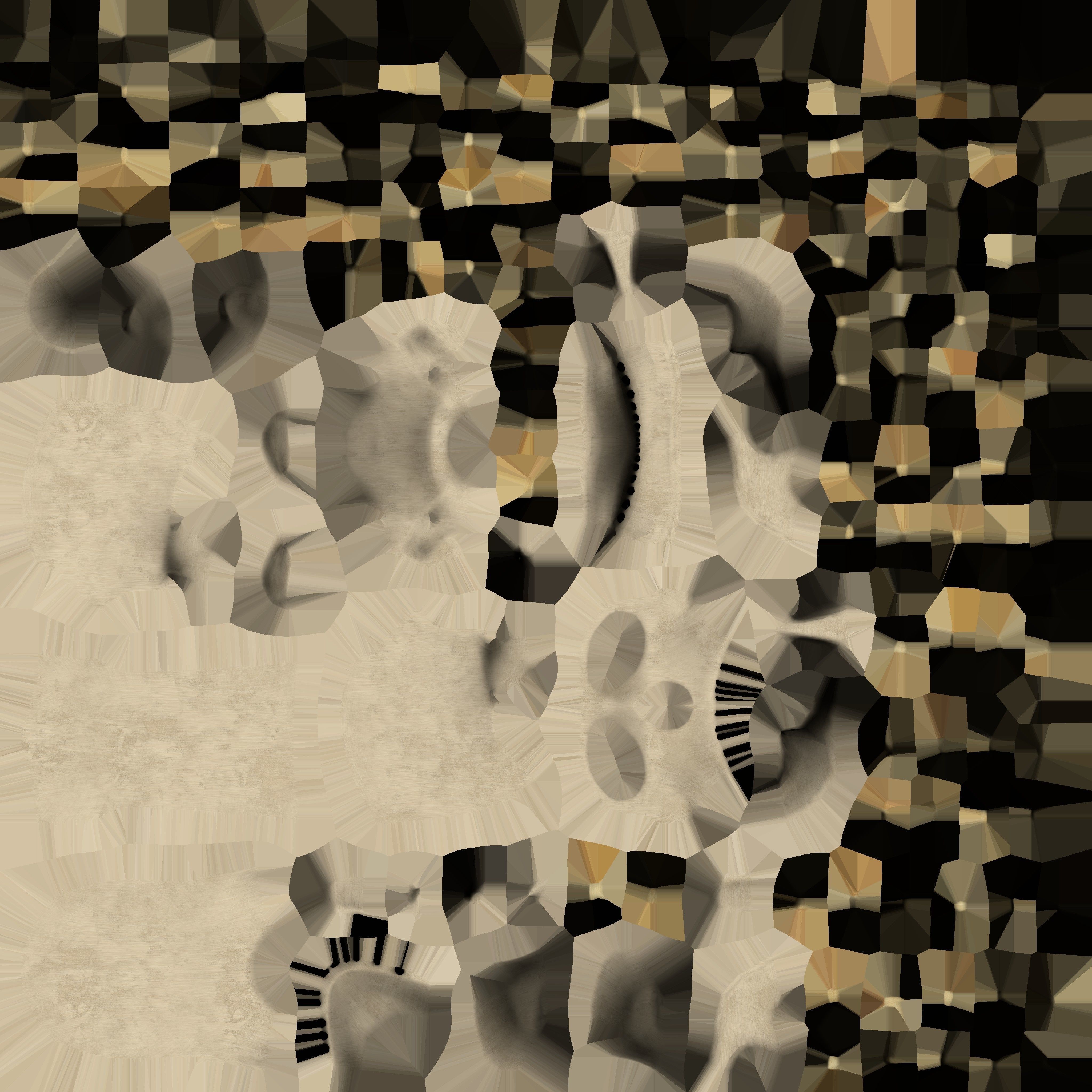 Human Skulls Low-poly 3D model_23