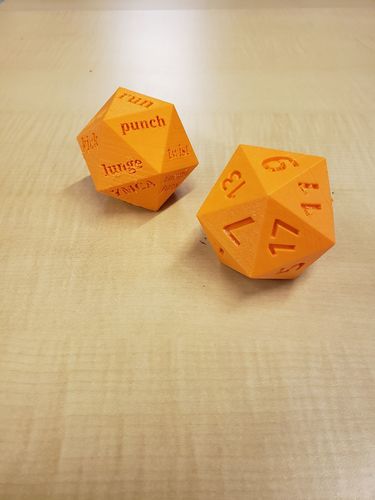 Fitness Dice D20 3D print model
