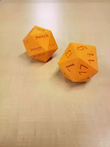 Fitness Dice D20 3D print model