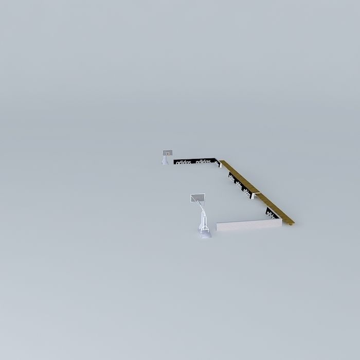 fiba basketball court 3D model_2