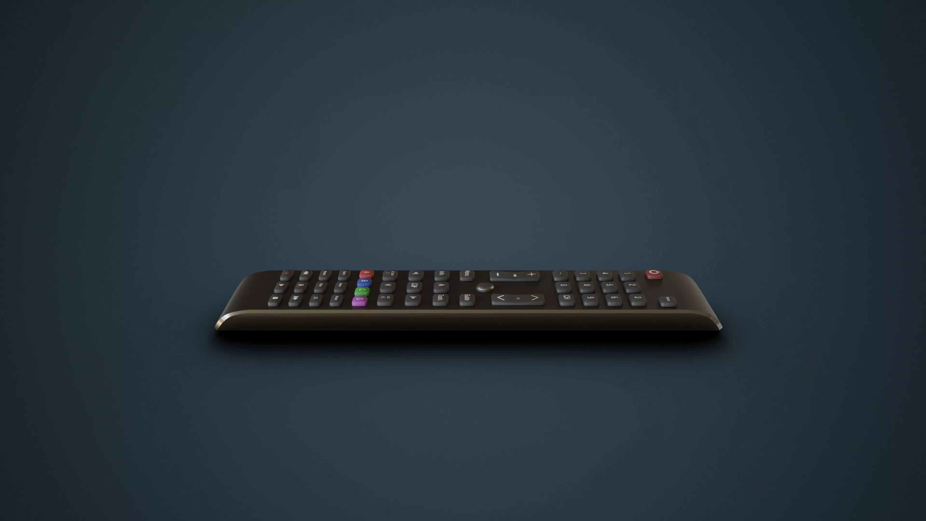 Smart TV Remote Low-poly 3D model_4
