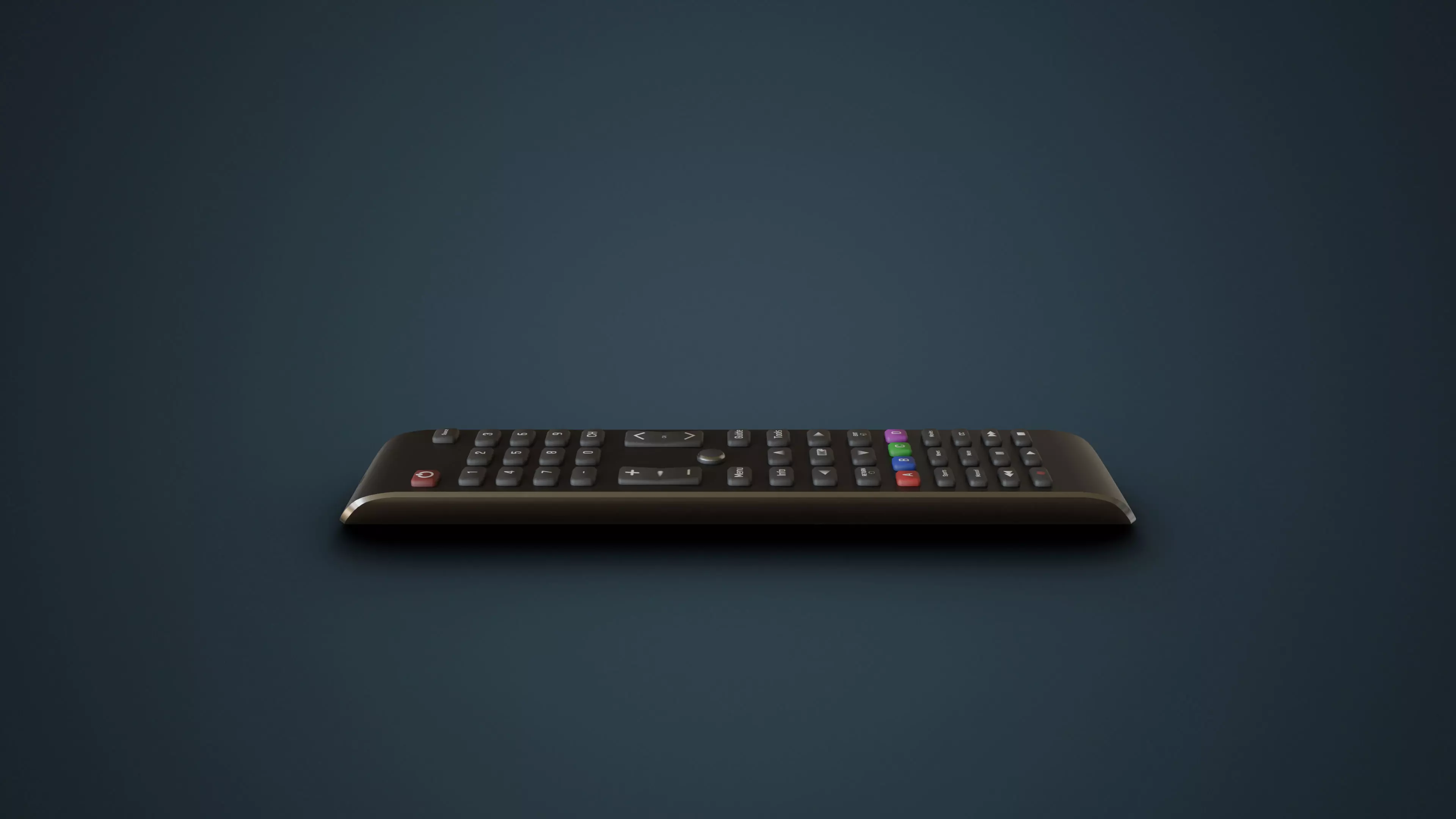 Smart TV Remote Low-poly 3D model_3