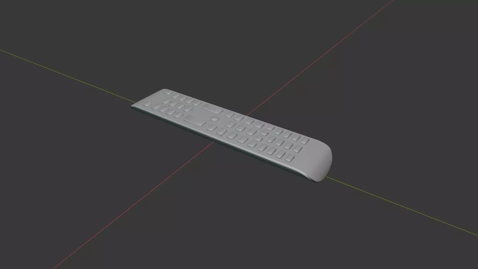 Smart TV Remote Low-poly 3D model_9
