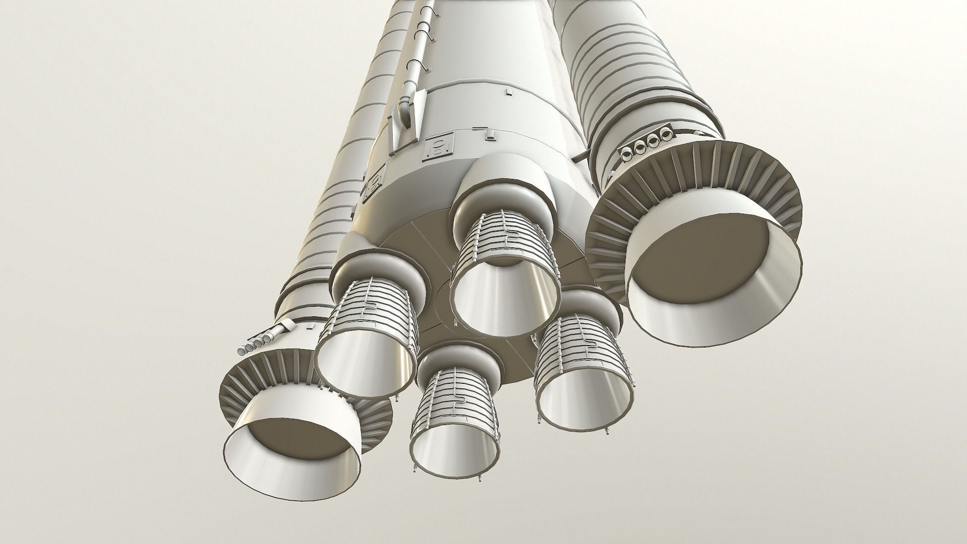 SLS Space Launch System Block 1B Low-poly 3D model_2