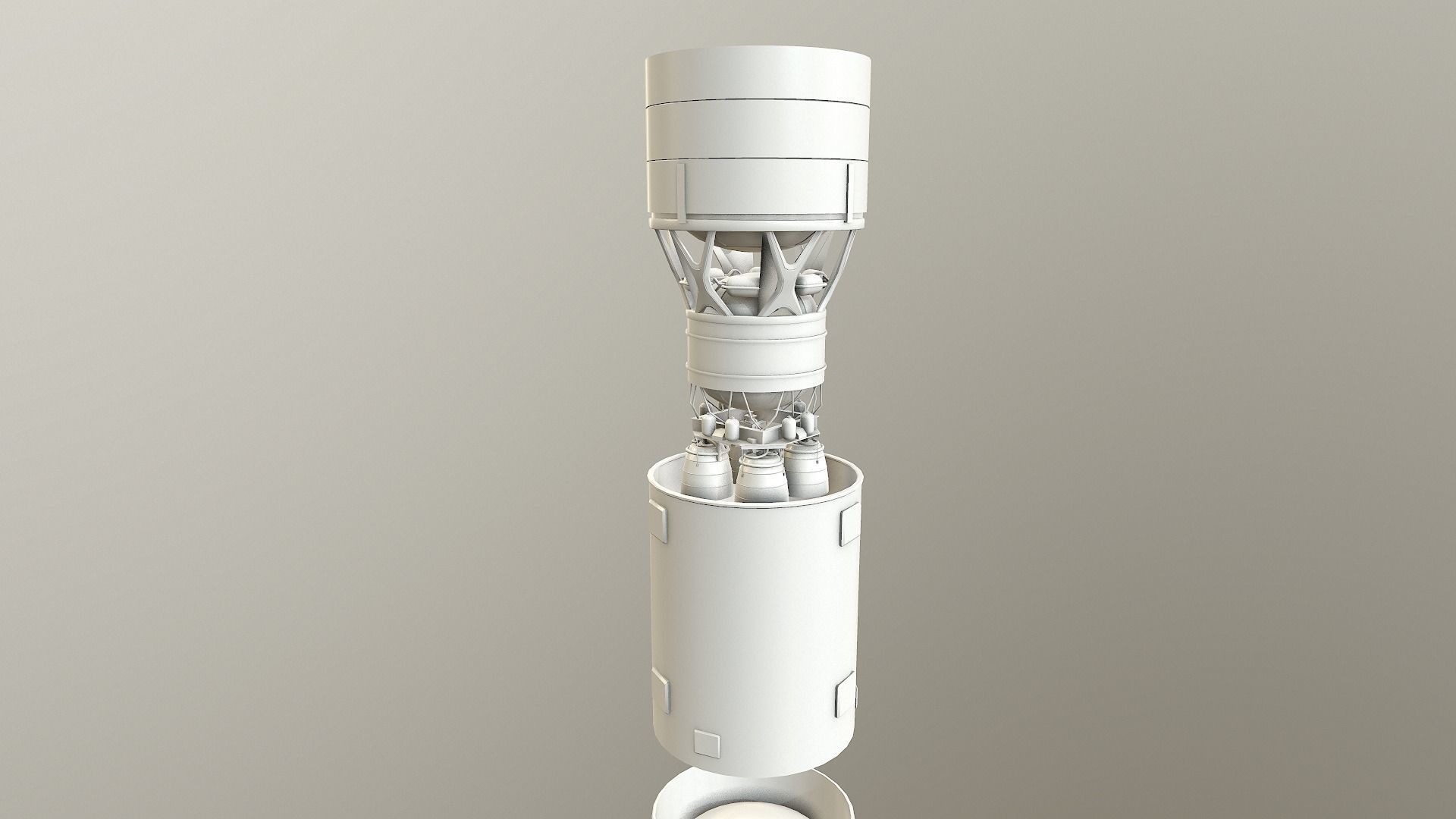 SLS Space Launch System Block 1B Low-poly 3D model_4