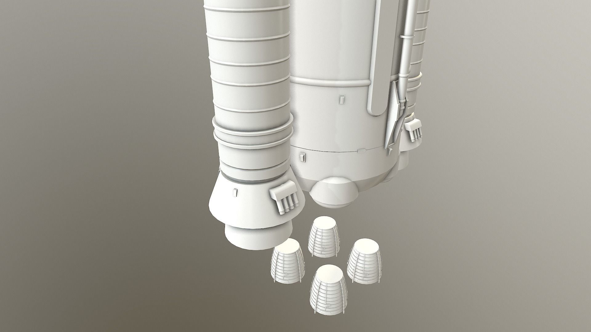 SLS Space Launch System Block 1B Low-poly 3D model_12