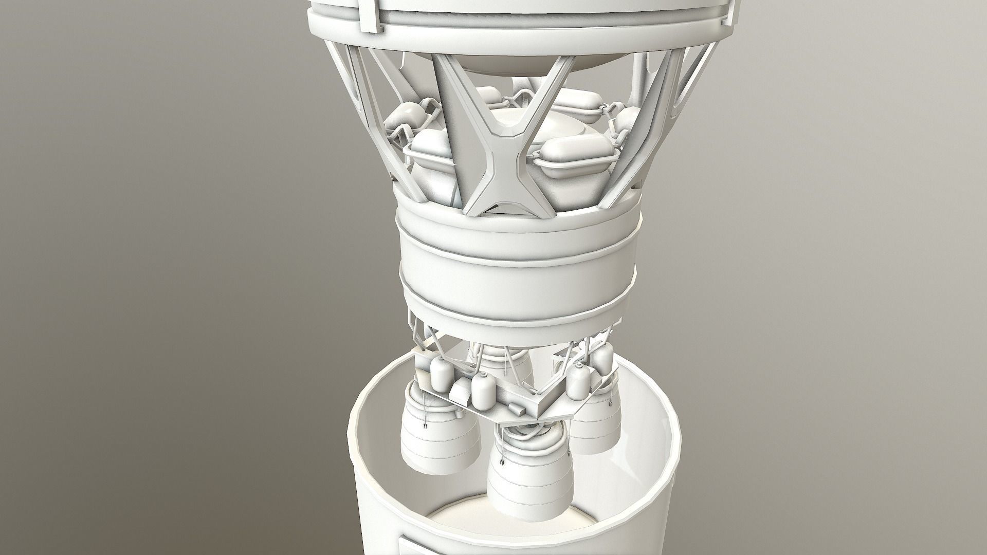 SLS Space Launch System Block 1B Low-poly 3D model_11