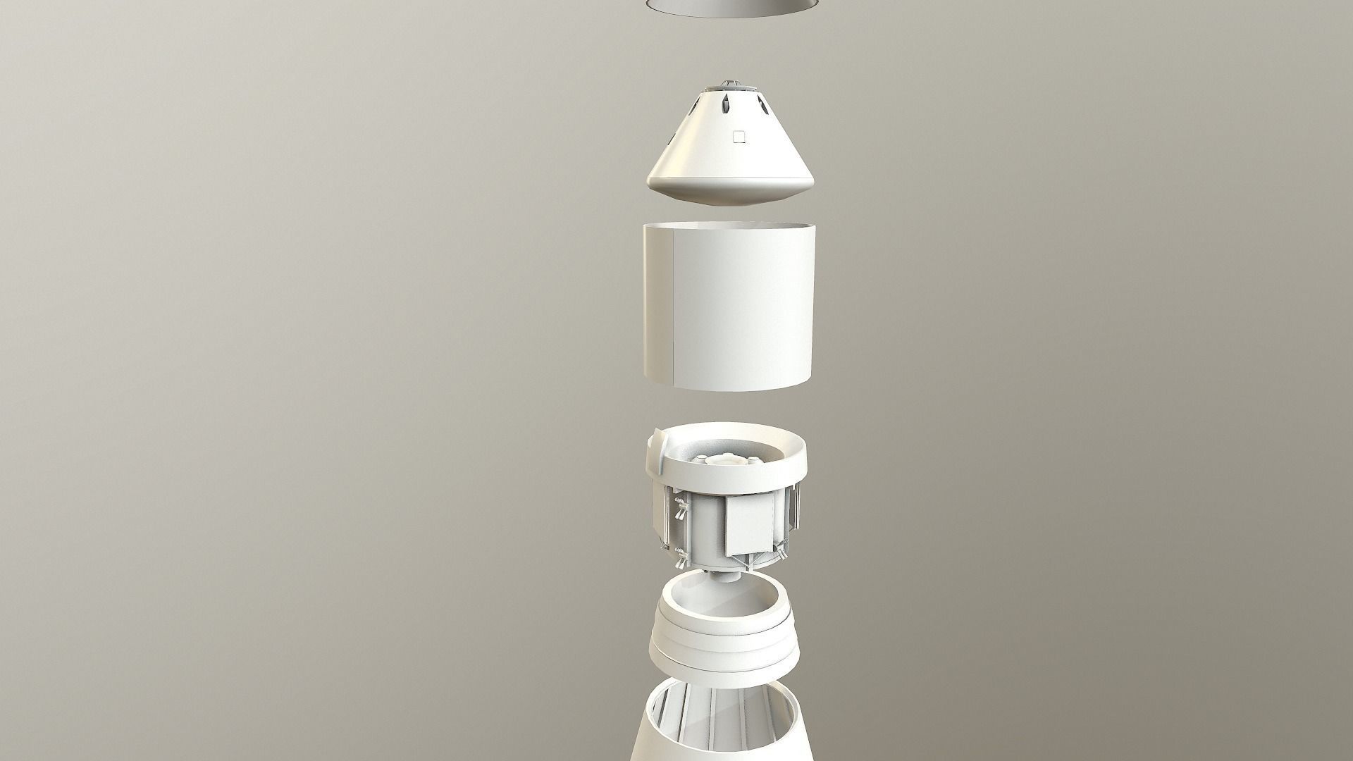 SLS Space Launch System Block 1B Low-poly 3D model_6