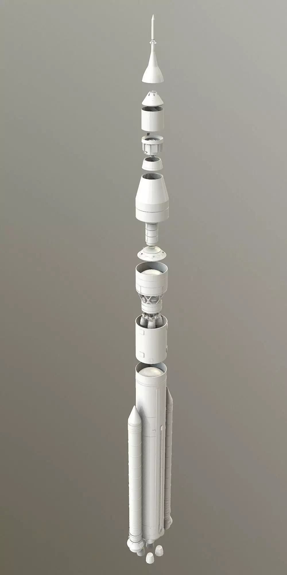 SLS Space Launch System Block 1B Low-poly 3D model_0