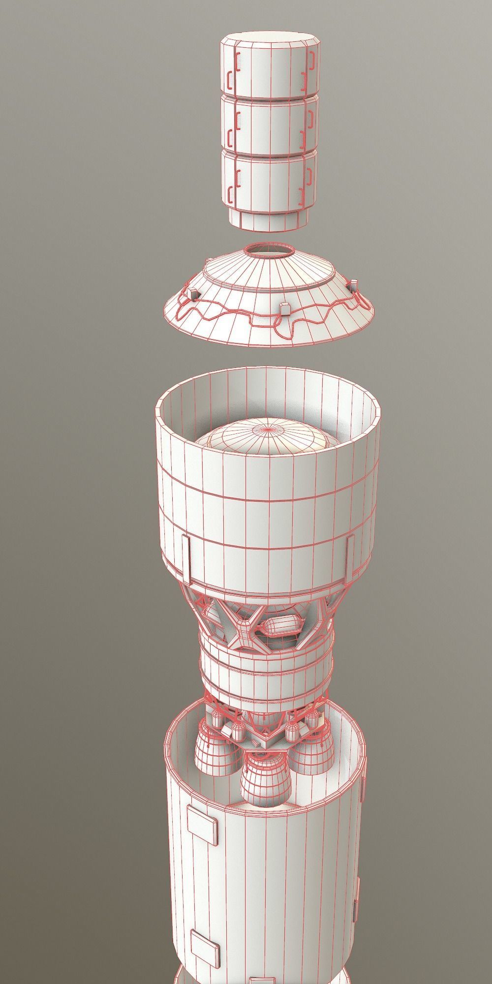 SLS Space Launch System Block 1B Low-poly 3D model_14