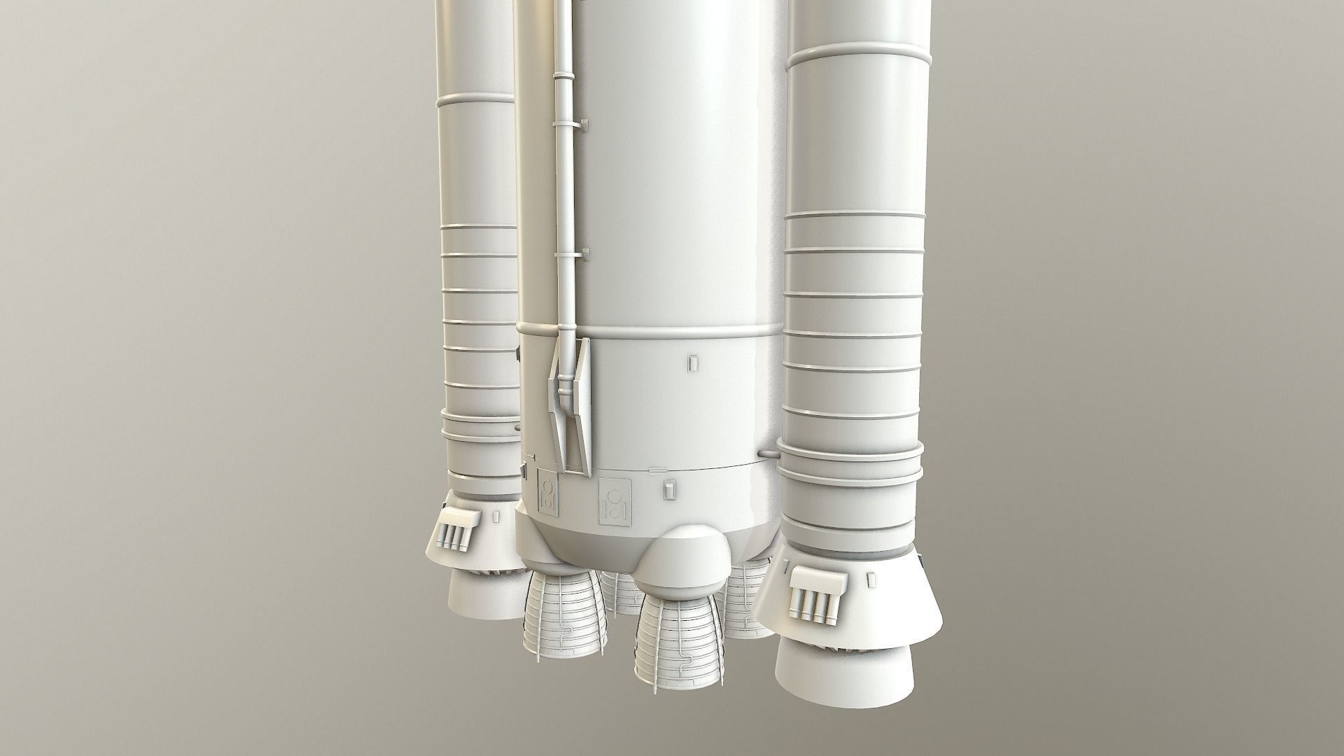 SLS Space Launch System Block 1B Low-poly 3D model_1
