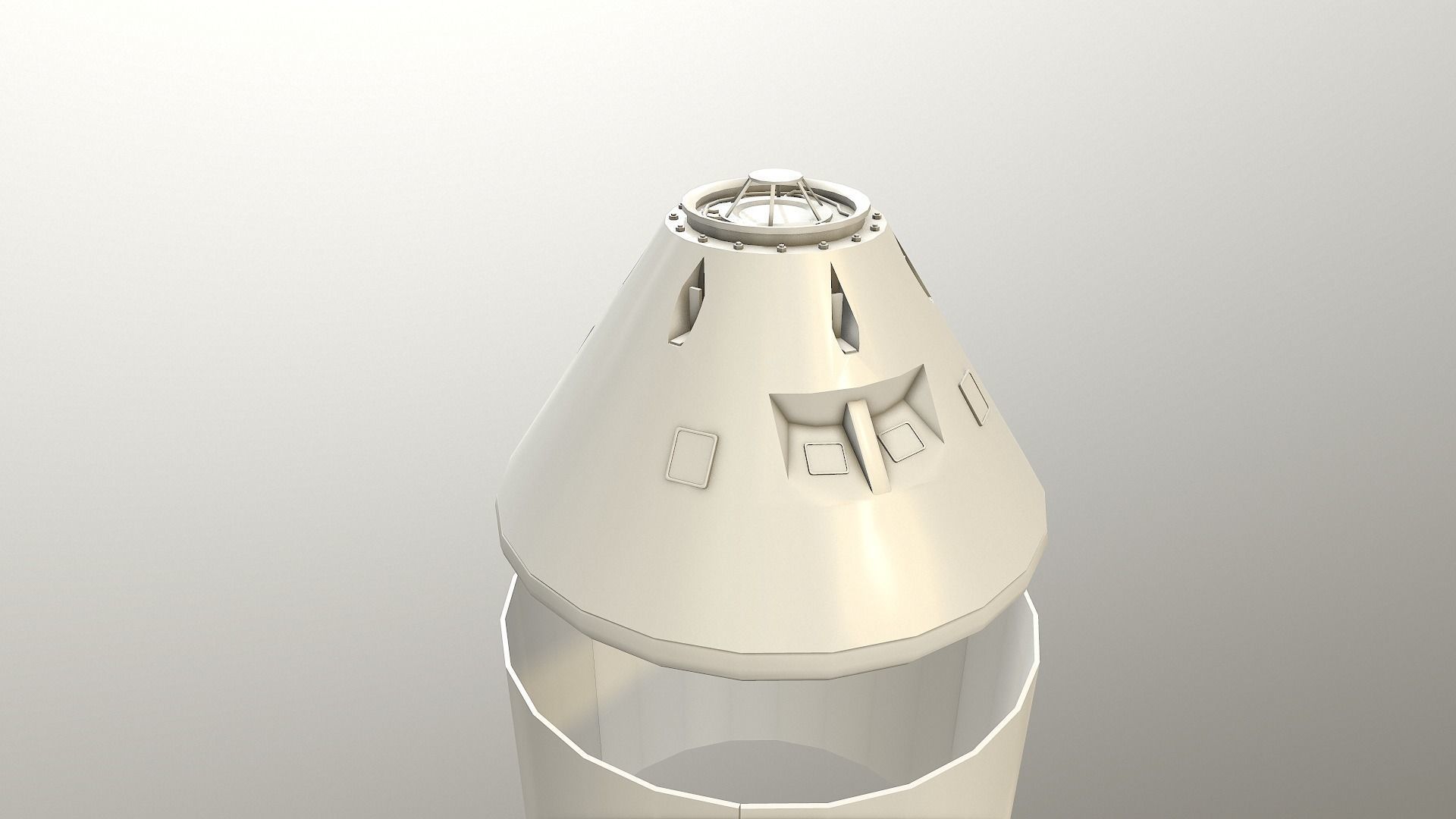 SLS Space Launch System Block 1B Low-poly 3D model_8