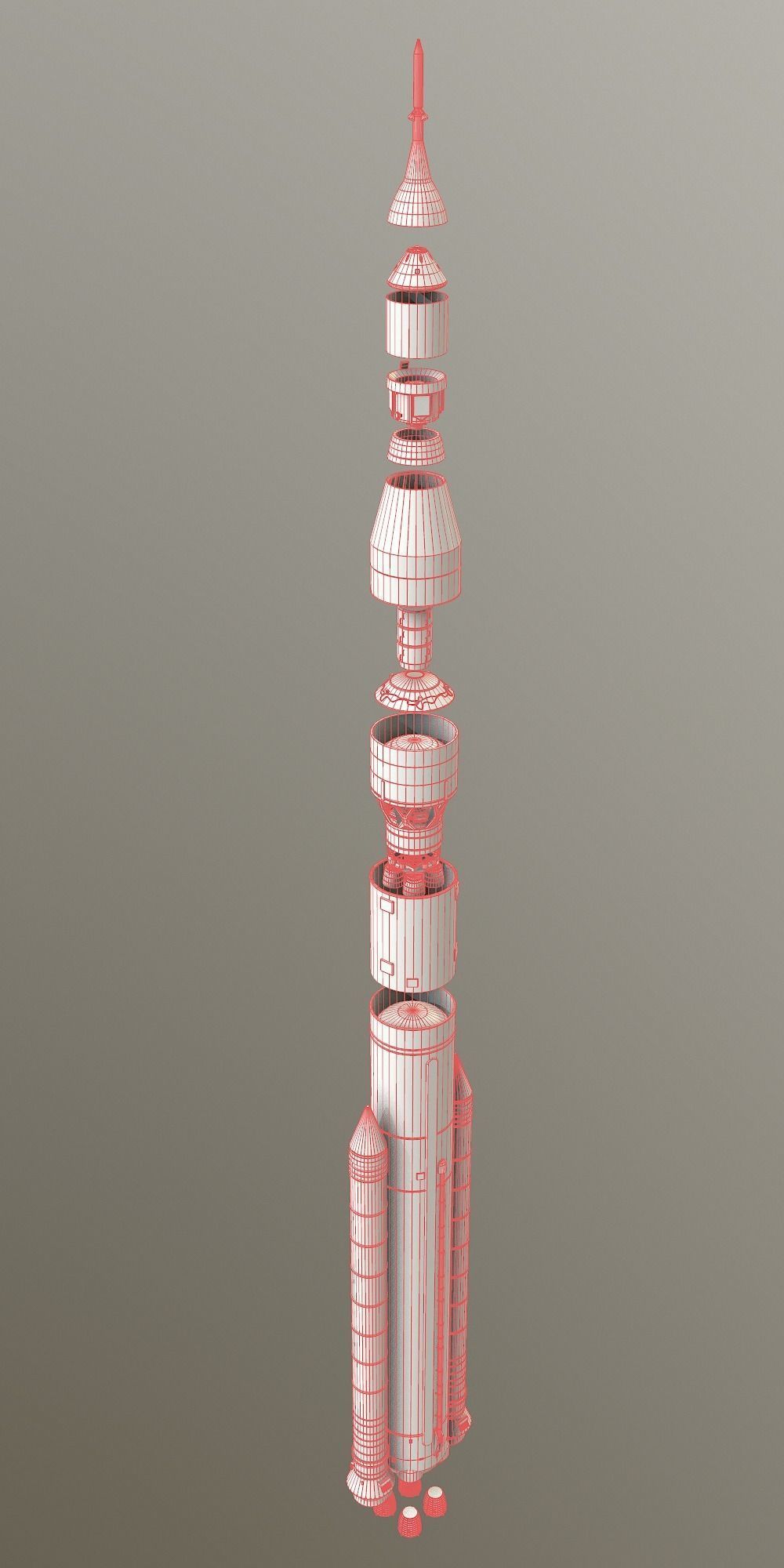 SLS Space Launch System Block 1B Low-poly 3D model_13