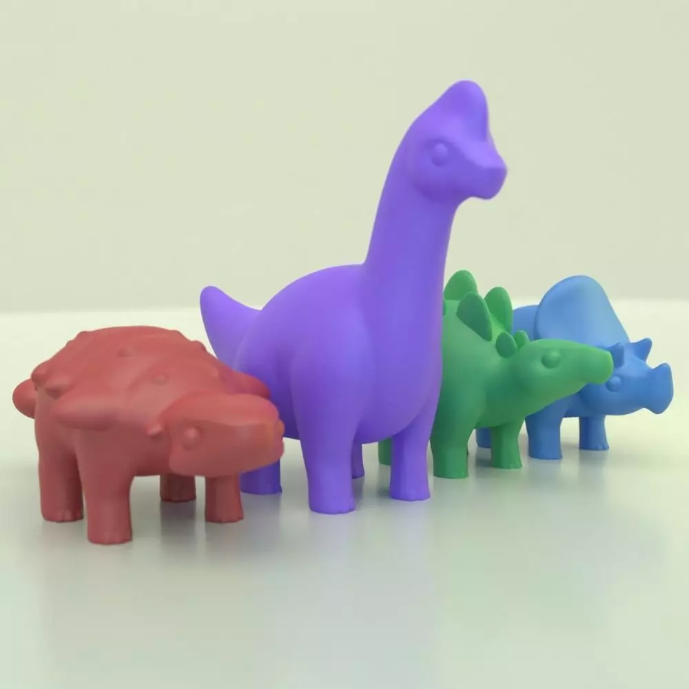 Cute dinosaurs  3D print model_0