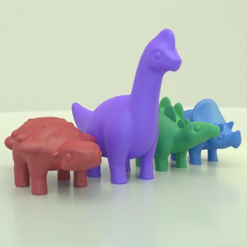 Cute dinosaurs  3D print model